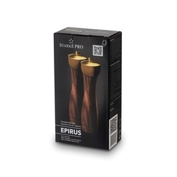 Zestaw 2 młynków ręcznych do soli i pieprzu Starke Pro Epirus