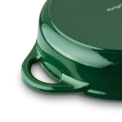 Brytfanna żeliwna emaliowana Konighoffer 3 l 28 x 7 cm okrągła zielona