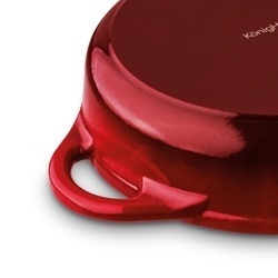 Brytfanna żeliwna emaliowana Konighoffer 3 l 28 x 7 cm okrągła czerwona