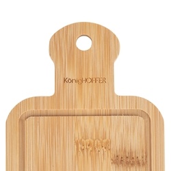 Chlebak bambusowy z 3 pojemnikami Konighoffer Cosmic biały i deska z nożem do masła
