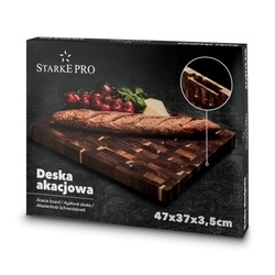 Deska do krojenia i serwowania akacjowa z nóżkami Starke Pro 47 x 37 x 3,5 cm