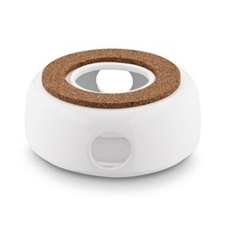 Dzbanek do herbaty borokrzemowy z podgrzewaczem białym Tadar Carina 1,2 l