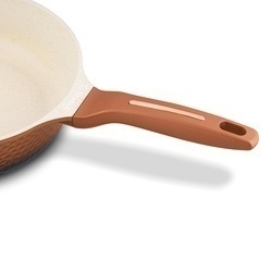 Zestaw garnków na indukcję Starke Pro Texture Copper 10 elementów i 4 noże Toshiro