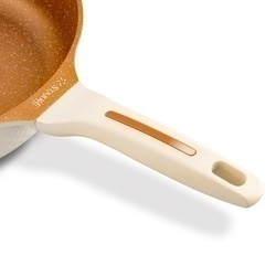 Zestaw garnków na indukcję Starke Pro Texture Creamy 10 elementów i 4 noże Toshiro