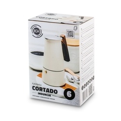 Kawiarka nierdzewna Konighoffer Cortado 6 filiżanek kremowa