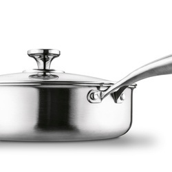 Patelnia głęboka nierdzewna Starke Pro Linesta Steel 28 x 8 cm z pokrywką