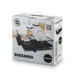 Suszarka do naczyń z ociekaczem i tacą Konighoffer 53 x 30 x 15,5 cm czarna
