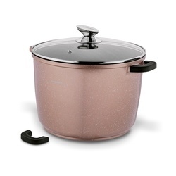 Zestaw 2 garnków na indukcję wysokich Konighoffer Pollo Rose Gold 6,8 l 10 l i 4 nakładki