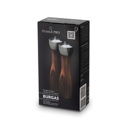 Zestaw 2 młynków ręcznych do soli i pieprzu Starke Pro Burgas