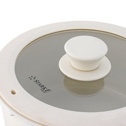 Zestaw garnków Starke Pro Compacti Cream 9 elementów odpinany uchwyt