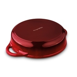 Brytfanna żeliwna emaliowana Konighoffer 3 l 28 x 7 cm okrągła czerwona