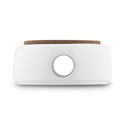 Dzbanek do herbaty borokrzemowy z podgrzewaczem białym Tadar Carina 1,2 l