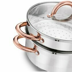 Garnek do gotowania na parze Konighoffer Faro Copper 2,9 l 3 elementy