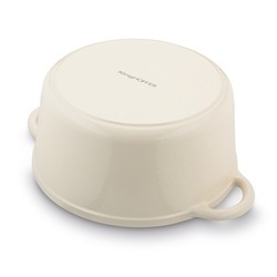 Gęsiarka żeliwna brytfanna emaliowana Konighoffer 5 l 25 x 12,3 cm okrągła kremowa