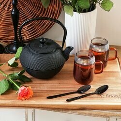 Imbryk do herbaty z zaparzaczem żeliwny Konighoffer Hanako 0,8 l czarny