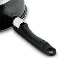 Komplet patelni głębokich z odpinaną rączką Konighoffer Spinel Black 20 / 24 / 28 cm indukcja