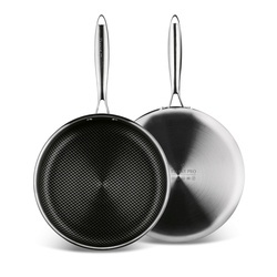 Patelnia głęboka nierdzewna Starke Pro Linesta Steel 28 x 8 cm z pokrywką
