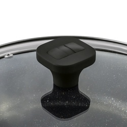 Patelnia marmurowa na indukcję krótkie uchwyty Starke Pro Svart Marble 28 cm