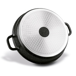 Patelnia na indukcję głęboka krótkie uchwyty Konighoffer Pollo Black 28 x 7 cm