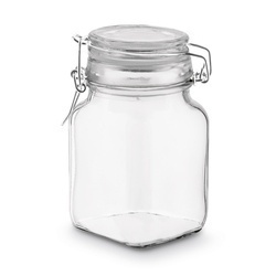 Słoik z klipsem i silikonową uszczelką Tadar Kwadrat II 280 ml