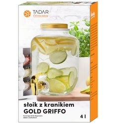 Słoik z kranikiem Tadar Griffo Gold 4 l
