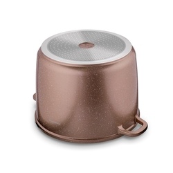 Zestaw 2 garnków na indukcję wysokich Konighoffer Pollo Rose Gold 6,8 l 10 l i 4 nakładki