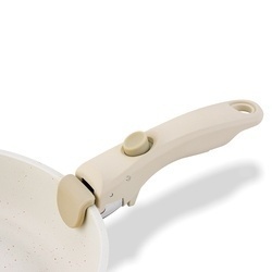 Zestaw 3 patelni Starke Pro Compacti Cream 4 elementy odpinany uchwyt