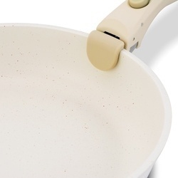 Zestaw garnków Starke Pro Compacti Cream 11 elementów odpinany uchwyt