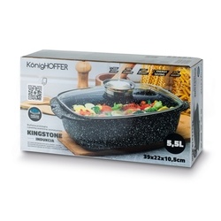 Brytfanna aluminiowa z powłoką ceramiczną i aromatyzerem Konighoffer Kingstone 5,5 l