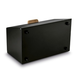 Chlebak stalowy Tadar Skandi Wood 20,5 x 35,5 x 21,5 cm czarny