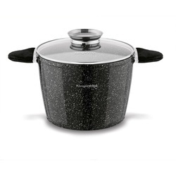 Garnek ceramiczny wysoki Konighoffer Kingstone 6,85 l okrągły z aromatyzerem i 2 nakładki