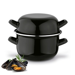 Garnek emaliowany do muli małż i owoców morza Tadar 2w1