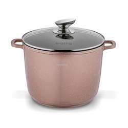 Garnek na indukcję wysoki Konighoffer Pollo Rose Gold 6,8 l i 2 nakładki