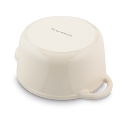 Gęsiarka żeliwna brytfanna emaliowana Konighoffer 2,8 l 21 x 10,5 cm okrągła kremowa