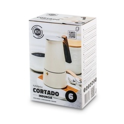 Kawiarka nierdzewna Konighoffer Cortado 6 filiżanek kremowa