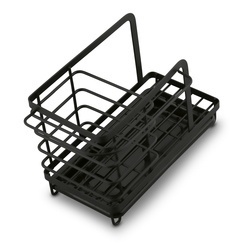 Organizer do zlewu druciany Tadar Trendy 23,5 x 13,5 x 15 cm czarny