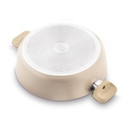 Patelnia na indukcję non stick krótkie uchwyty z pokrywką Starke Pro Light Coffee 28 cm