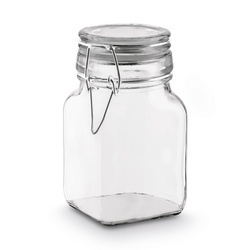Słoik z klipsem i silikonową uszczelką Tadar Kwadrat II 280 ml