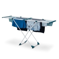 Suszarka balkonowa teleskopowa Konighoffer 108-185 x 56 x 94 cm biało-turkusowa