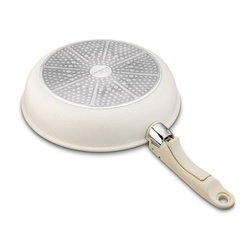 Zestaw 3 patelni Starke Pro Compacti Cream 4 elementy odpinany uchwyt