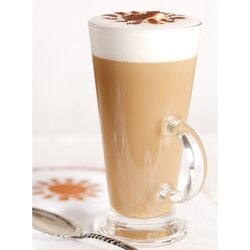 Zestaw 6 szklanek Tadar Caffee Latte 250 ml i 6 łyżeczek koktajlowych