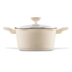 Zestaw garnków na indukcję Starke Pro Texture Creamy 10 elementów i 3 noże Toshiro