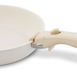 Zestaw garnków Starke Pro Compacti Cream 11 elementów odpinany uchwyt