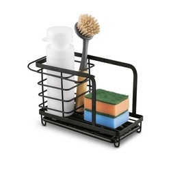 Organizer do zlewu druciany Tadar Trendy 23,5 x 13,5 x 15 cm czarny