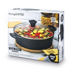 Patelnia aluminiowa na indukcję krótkie uchwyty Konighoffer Vitello 28 cm