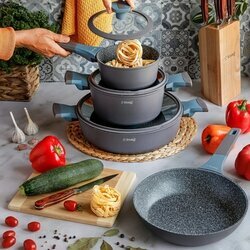 Patelnia na indukcję marmurowa Starke Pro Luxury Grey 20 cm