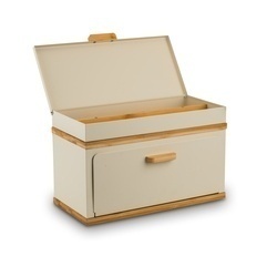 Chlebak stalowy dwupoziomowy Konighoffer Artesano 38 x 18 x 23 cm kremowy