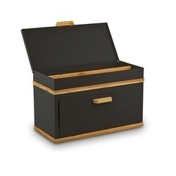 Chlebak stalowy dwupoziomowy Konighoffer Artesano 38 x 18 x 23 cm czarny