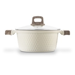 Komplet garnków ceramicznych 9 elementów Konighoffer Rosti kremowe