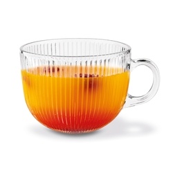 Kubki szklane Tadar Jumbo Paski 450 ml 6 sztuk